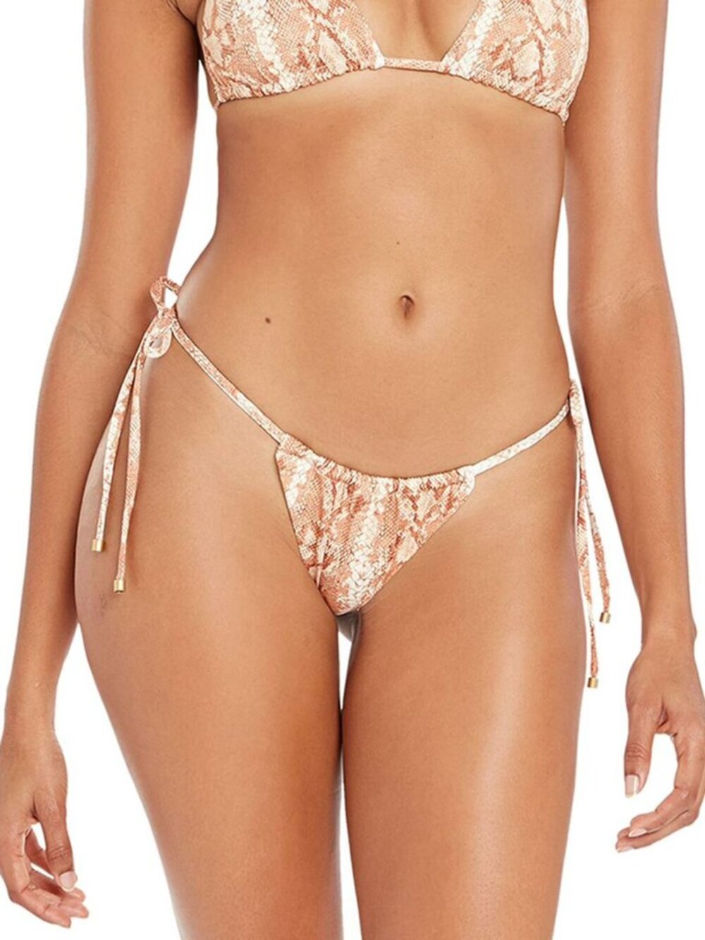 New! Vitamin A Sand Snake Print Milana Bikini Bottom Size Medium 39123